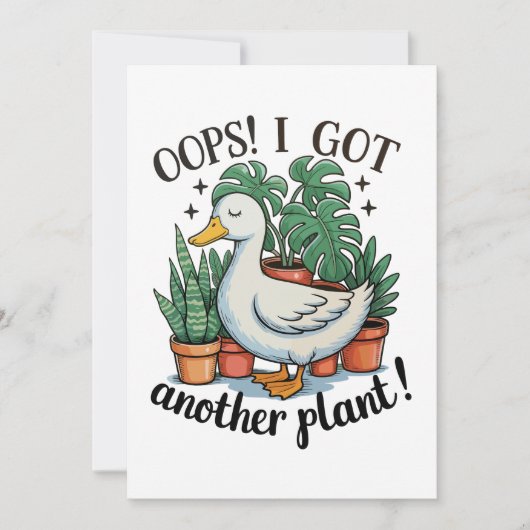 いたずらガチョウのガーデニングジョーク 招待状 (正面)