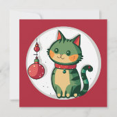 いたずらクリスマス猫パーティー 招待状 (正面)