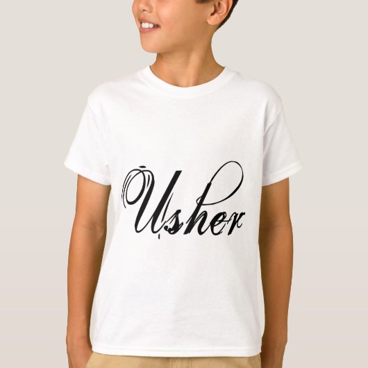 いたずらグランジな脚本 – Usher Black Tシャツ (正面)