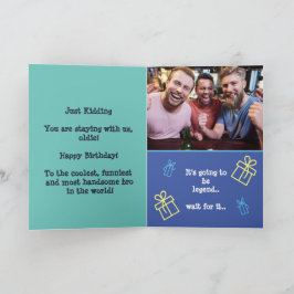 いたずらゲイクルーズ誕生日、おもしろいカスタムフレンズ写真 カード