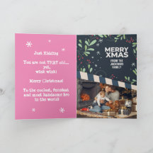 いたずらシニアパッケージクリスマスカスタム、家族写真