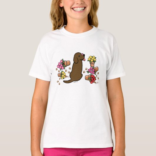 いたずらチョコレートラブラドール Tシャツ (正面)