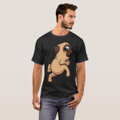 いたずらパグのキャラクター Tシャツ (正面フル)