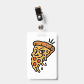 🍕 いたずらピザスライス バッジ (正面 (クリップ付))