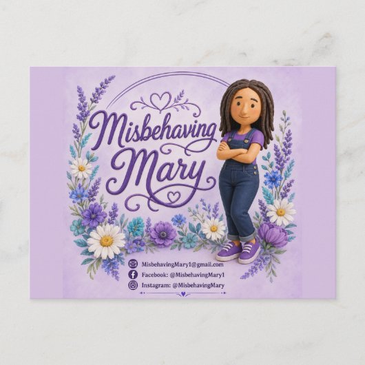 いたずらメアリー プロフィールカード ポストカード (正面)