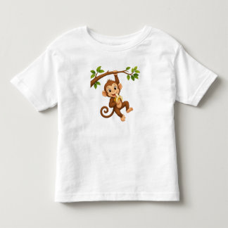 いたずらモンキーバナナのおやつタイム トドラーTシャツ