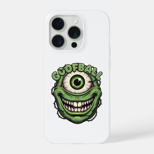 いたずらモンスターの目 - 面白い怖い片目のキャラクター iPhoneケース (裏面)
