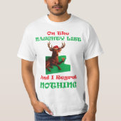 いたずらリストなのに何も後悔しない Tシャツ (正面)
