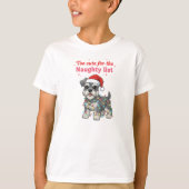 いたずらリストには載せられないほどキュートなシュナウザーTシャツ Tシャツ (正面)