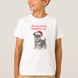 いたずらリストには載せられないほどキュートなシュナウザーTシャツ Tシャツ