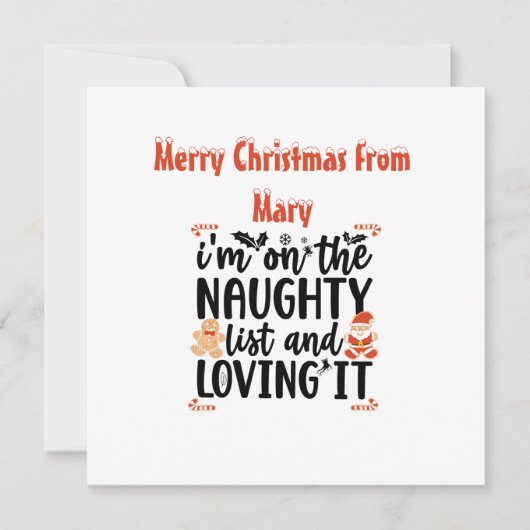 「いたずらリストに入ってやった!」デザイン シーズンカード (正面)