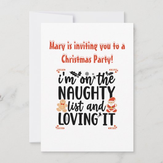 「いたずらリストに入ってやった！」デザイン 招待状 (正面)