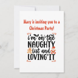 「いたずらリストに入ってやった!」デザイン 招待状