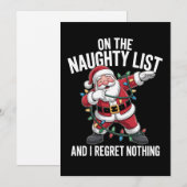 いたずらリストに入ってるけど後悔はしてないサンタ シーズンカード (正面/裏面)