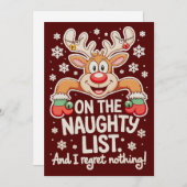 いたずらリストに入って後悔なしのトナカイ シーズンカード (正面/裏面)