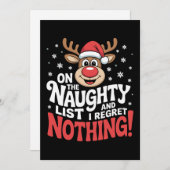 いたずらリストに入って後悔なしのトナカイ シーズンカード (正面/裏面)