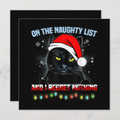 いたずらリストに入って後悔などしないねこクリス 招待状 (正面/裏面)