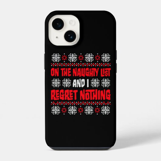 いたずらリストに載ってることを何とも思わない Funny Quo iPhoneケース (裏面)
