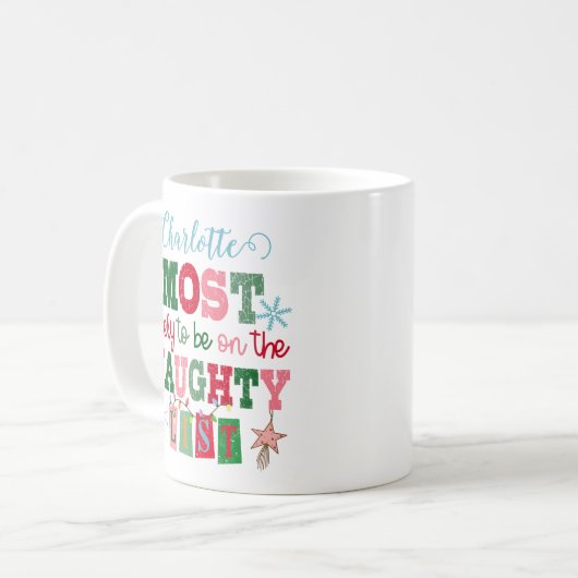 いたずらリストに載りそう コーヒーマグカップ (正面左)