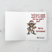 いたずらリストのグレムリン カード (内部)