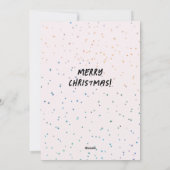 いたずらリストのピンクのクリスマスセーター シーズンカード (裏面)