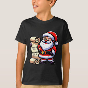 いたずらリストの子供たち 誰が 67 面白いミーム 6 7 クリスマス Tシャツ