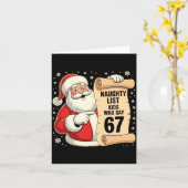 いたずらリストの子供たち 面白いミーム67クリスマス 6 7 カード (黄色い花)