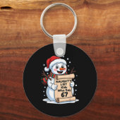 いたずらリストの子供たち 67のクリスマスを6と7と言う キーホルダー (正面)