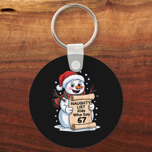いたずらリストの子供たち　６７のクリスマスを６と７と言う キーホルダー (正面)