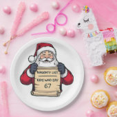いたずらリストの子供たち 6 7 シックス セブン クリスマス ペーパープレート (パーティー)