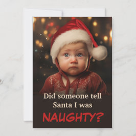いたずらリストの少年 クリスマスフォト シーズンカード