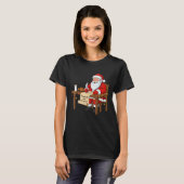 いたずらリストは67と言う クリスマスのミーム Tシャツ (正面フル)