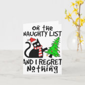 いたずらリスト入りして後悔なんてしない 黒猫 カード (黄色い花)