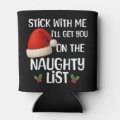 いたずらリスト入りクリスマスTシャツデザイン 缶クーラー (裏面)