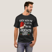 いたずらリスト入り必至のクリスマスTシャツデザイン Tシャツ (正面フル)