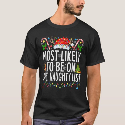 いたずらリスト入り確率高め クリスマス ファミリー Tシャツ (正面)