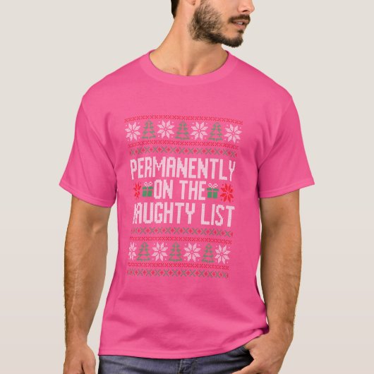 いたずらリスト常連のクリスマスウガリースウェ Tシャツ (正面)