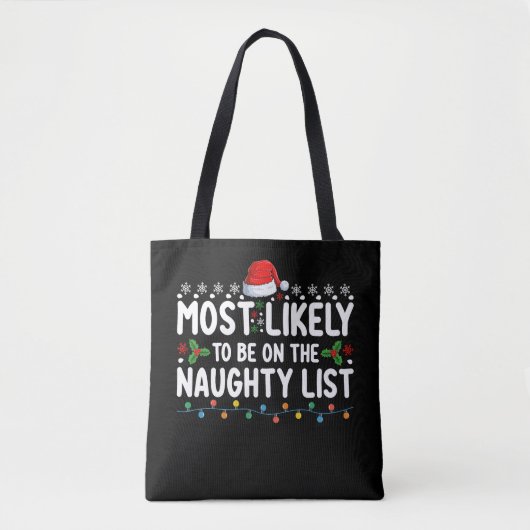 いたずらリスト行き確定クリスマス トートバッグ (正面)