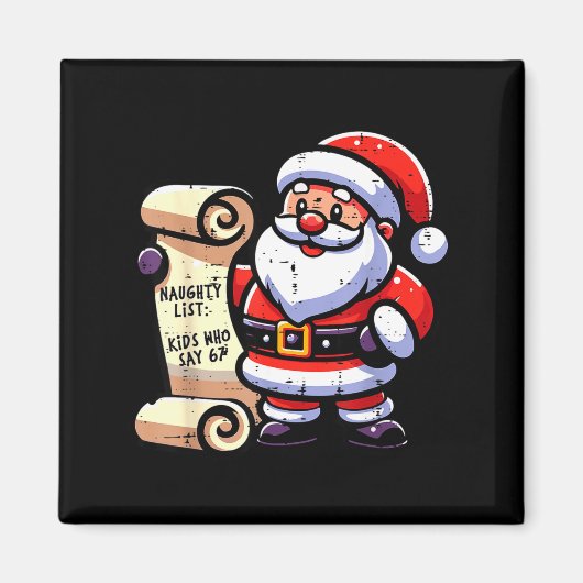 いたずらリスト 67 おもしろミーム 6 7 クリスマス 子供 マグネット (正面)