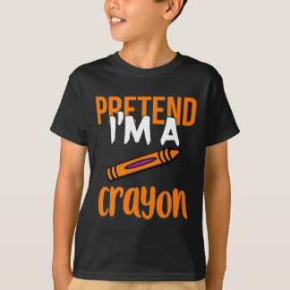 いたずら先生のためのハロウィンのプレゼント クレヨンのふりをするよ Tシャツ