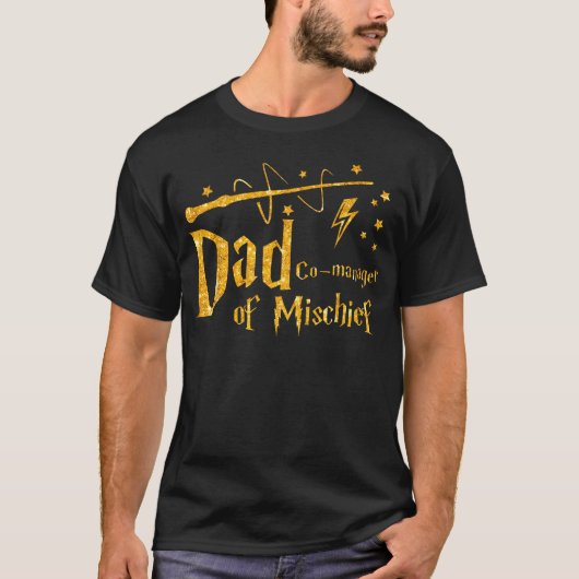 いたずら共同経営者パパ 父の日 面白い Tシャツ (正面)