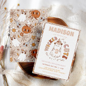 いたずら可愛いグルービー幽霊ハロウィン誕生日 招待状