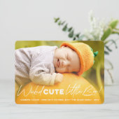 いたずら可愛い小さなブーハッピーハローウィン写真誕生 シーズンカード (スタンド正面)