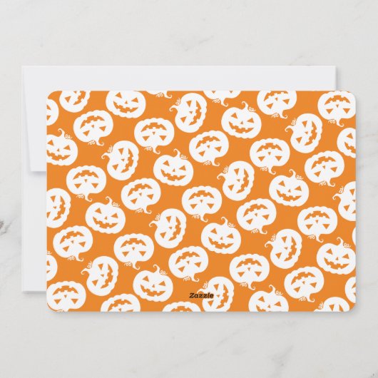 いたずら可愛い小さなブーハッピーハローウィン写真誕生 シーズンカード (裏面)