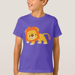 いたずら可愛い漫画ライオンの子供Tシャツ Tシャツ