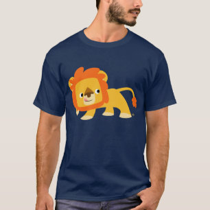 いたずら好きかわいい漫画ライオンTシャツ Tシャツ