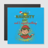 いたずら好きで誇らしい – 面白いマグネットクリスマスカード (正面/裏面)