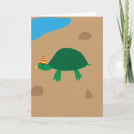 いたずら好きなカメ、とってもカメテイルな誕生日を カード