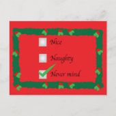 いたずら好きなクリスマスメッセージ シーズンポストカード (正面)