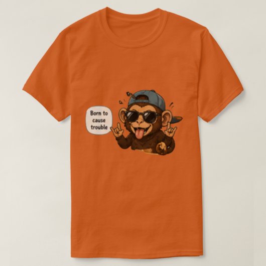 いたずら好きなサルTシャツ Tシャツ (デザイン正面)